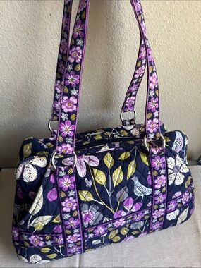 Vera Bradley Squared Away Tote in Floral Nightingale *RETIRED print